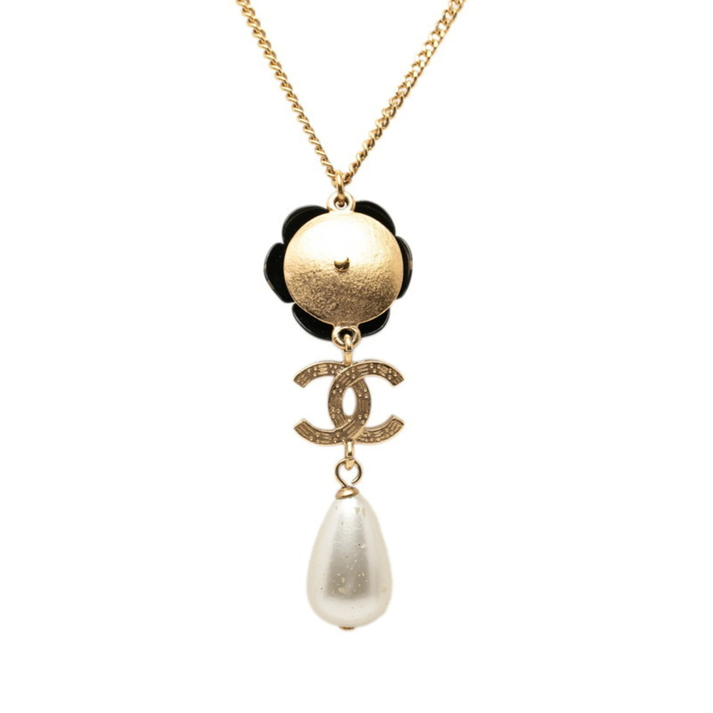 CHANEL Black Pearl Logo Necklace - Picture 2 of 6